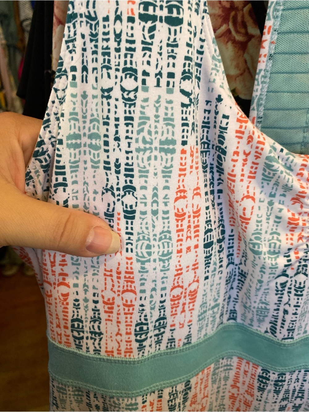 Soybu Coral, Teal & Navy Striped Racerback Active Dress - Picture 3 of 5